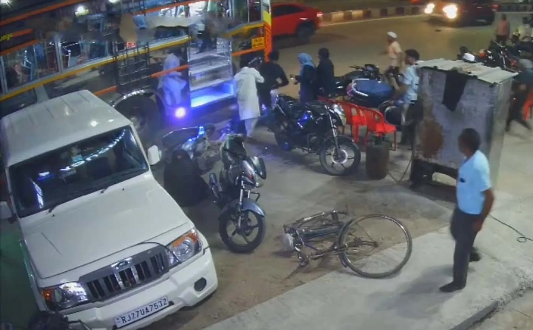 Bus runs erratically; female passenger thrown out!